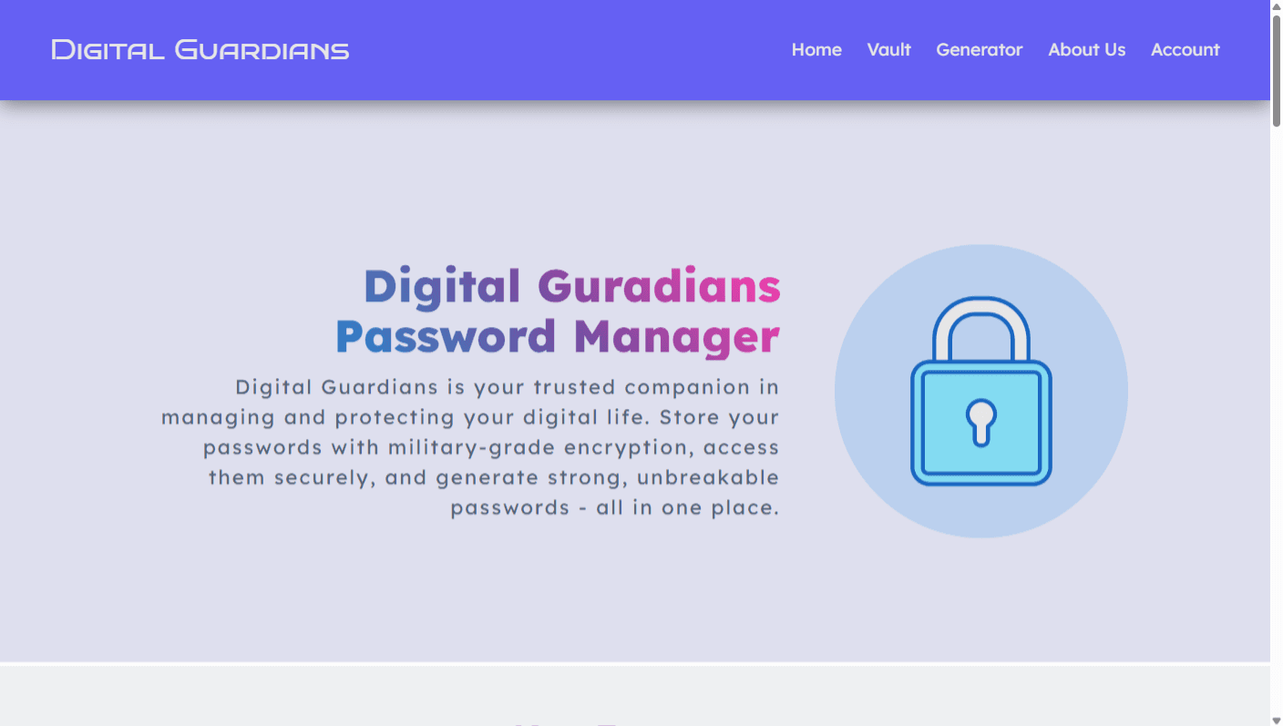Digital Guardians - Secure password manager