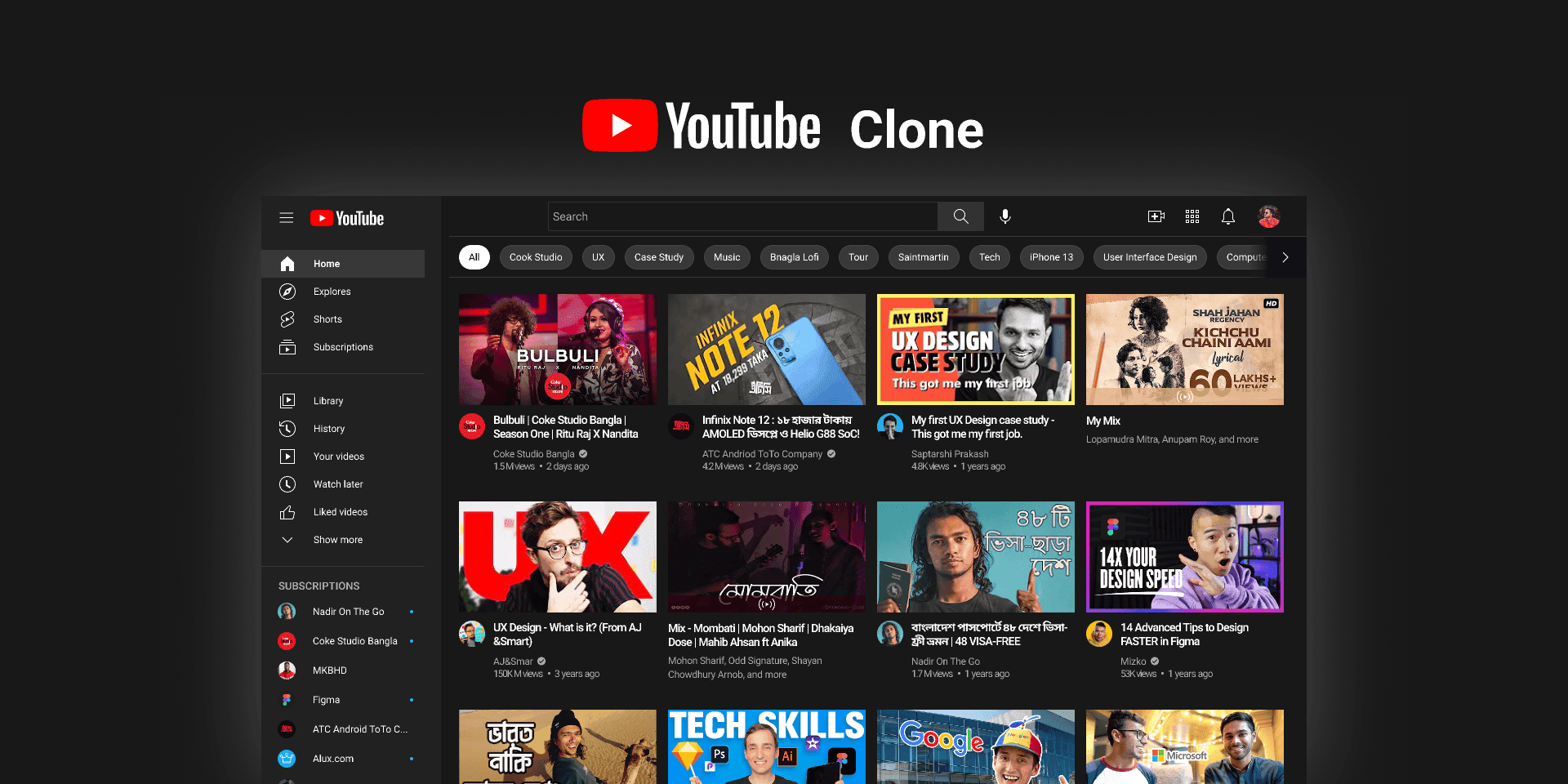 YouTube Clone - online video player